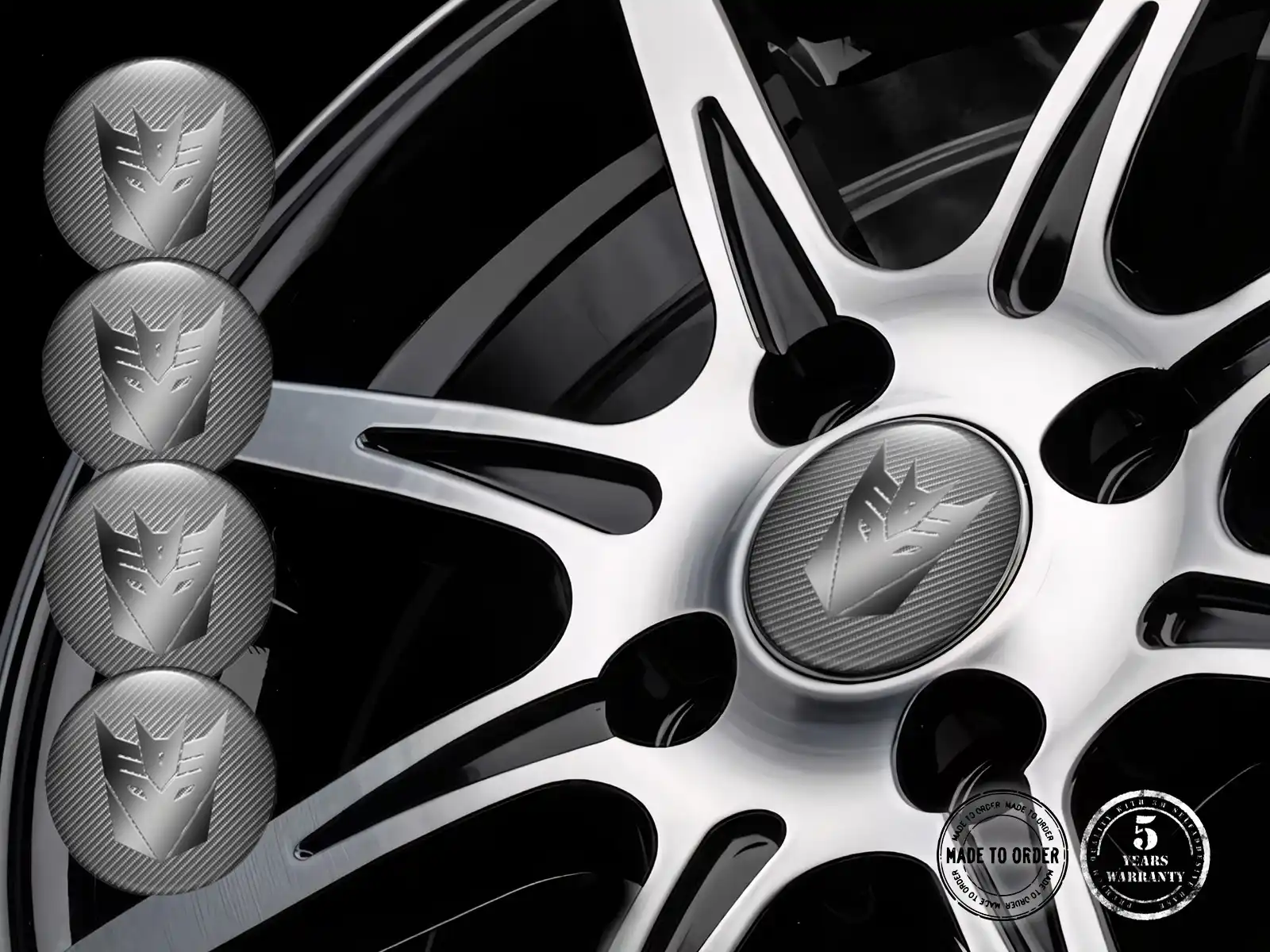 Domed Emblem Edition Stylish Wheel Badges
